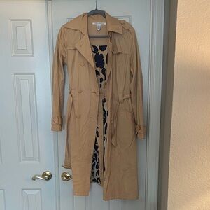 Diane Von Furstenberg Camel Tan Trench Coat